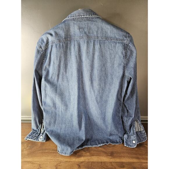 Levi Strauss & Co Blue Jean Denim Western Shirt Men's L Large - Picture 3 of 5